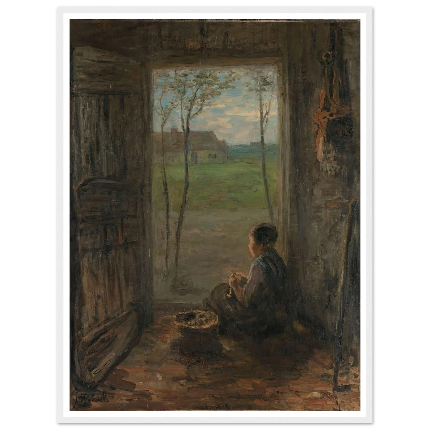 A Laren Scene (1905) Art Print | Jozef Israels-Quipham Collections