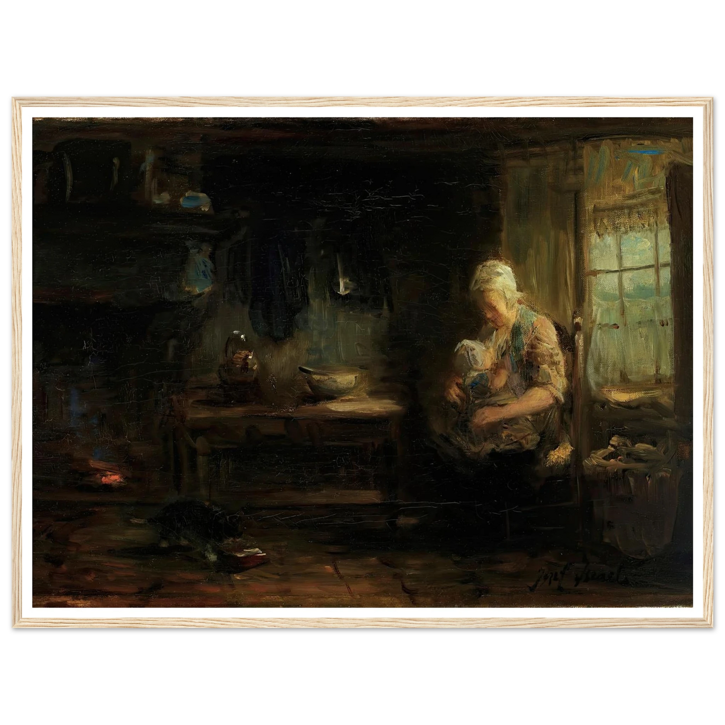The Young Mother Art Print | Jozef Israels-Quipham Collections