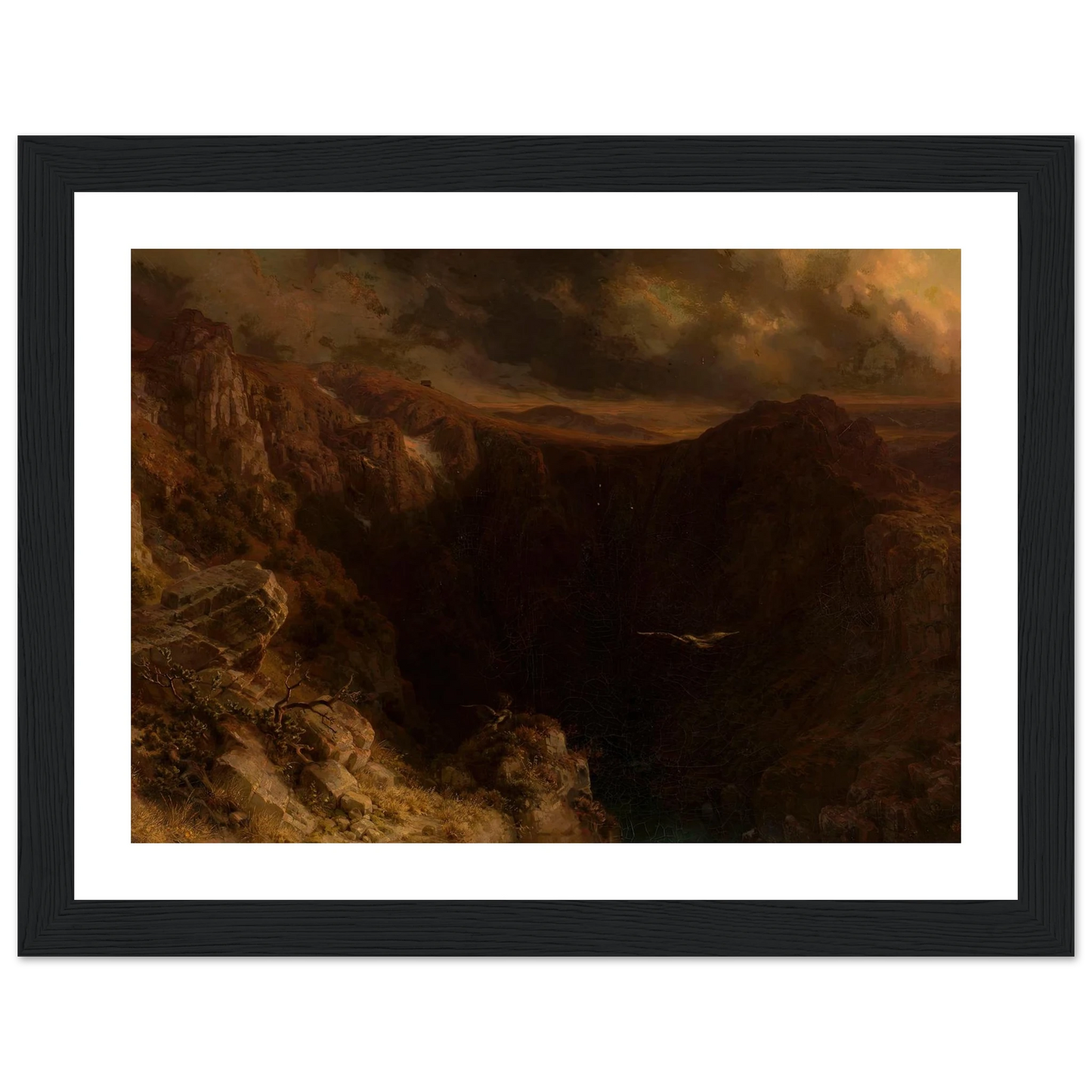 Evening in the mountains (1843) Art Print | August Behrendsen-Quipham Collections