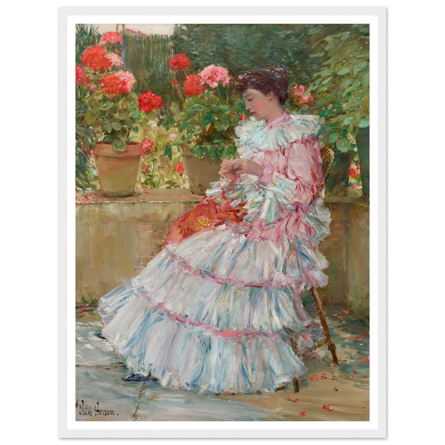Geraniums (circa 1888-1889) Art Print | Childe Hassam-Quipham Collections