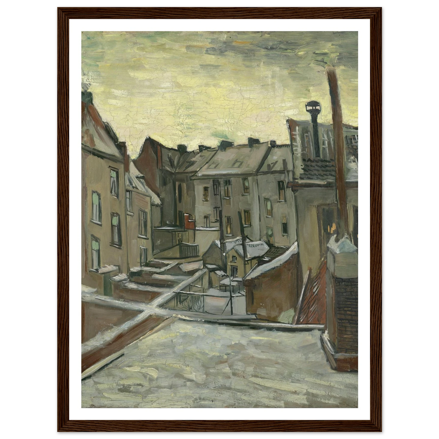 Houses seen from the back (1885 - 1886) Art Print | Vincent van Gogh-Quipham Collections