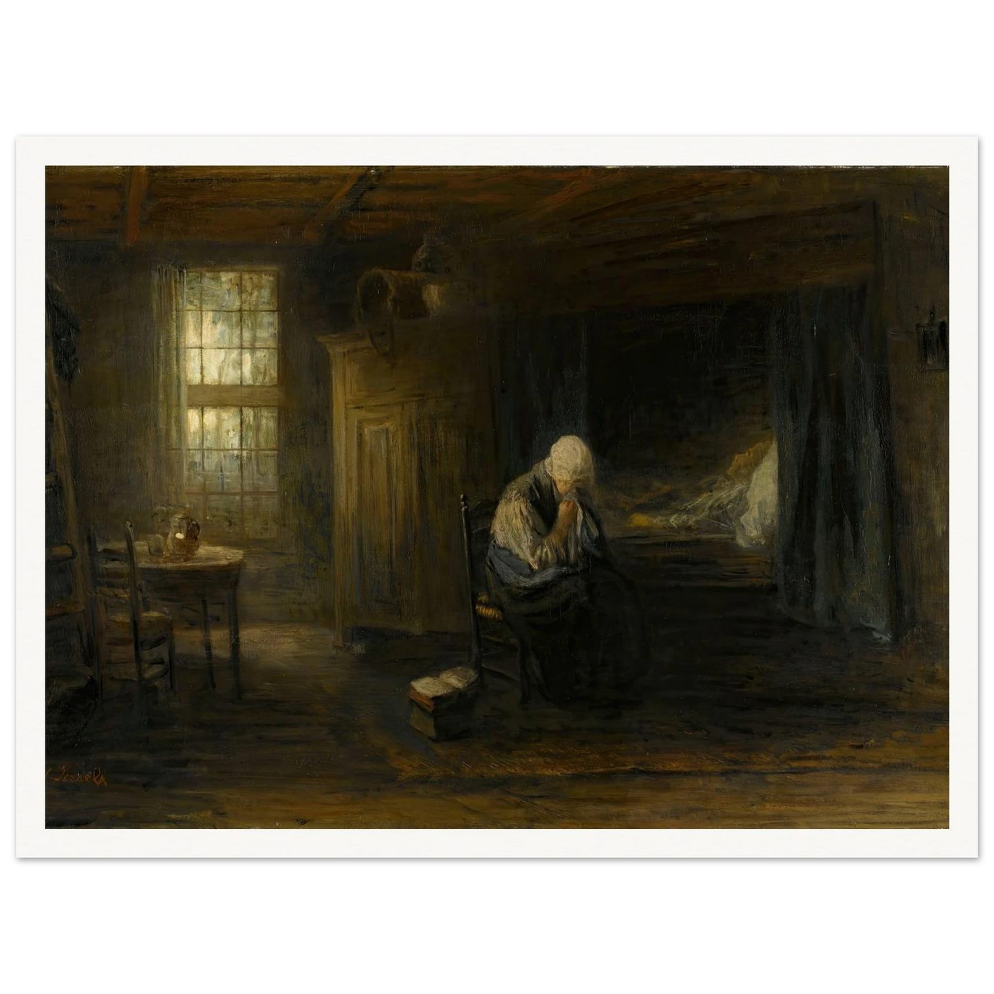 ‘Alone in the World’ (1878) Art Print | Jozef Israels-Quipham Collections