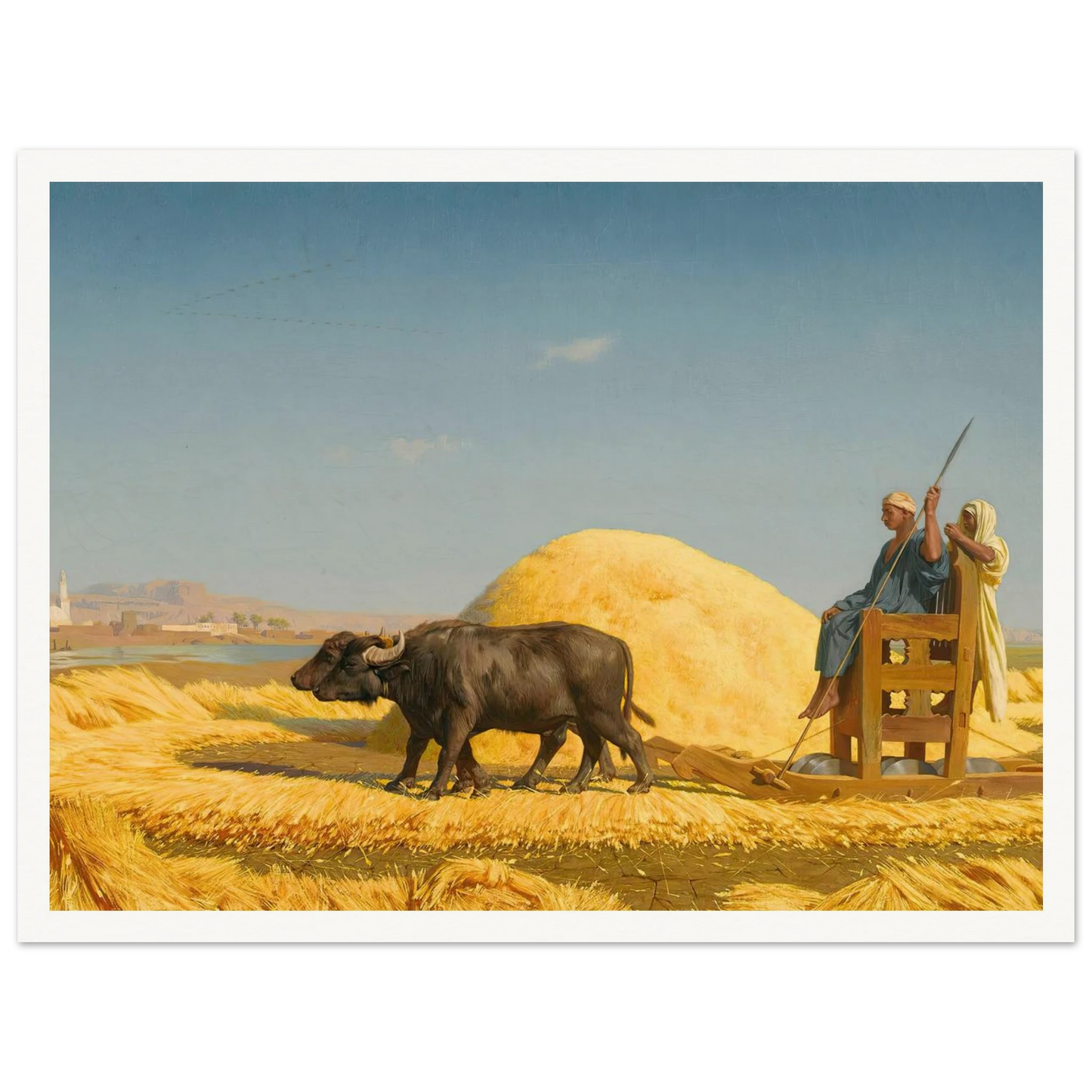 The Grain Threshers, Egypt (1859) Art Print | Jean Leon Gerome-Quipham Collections
