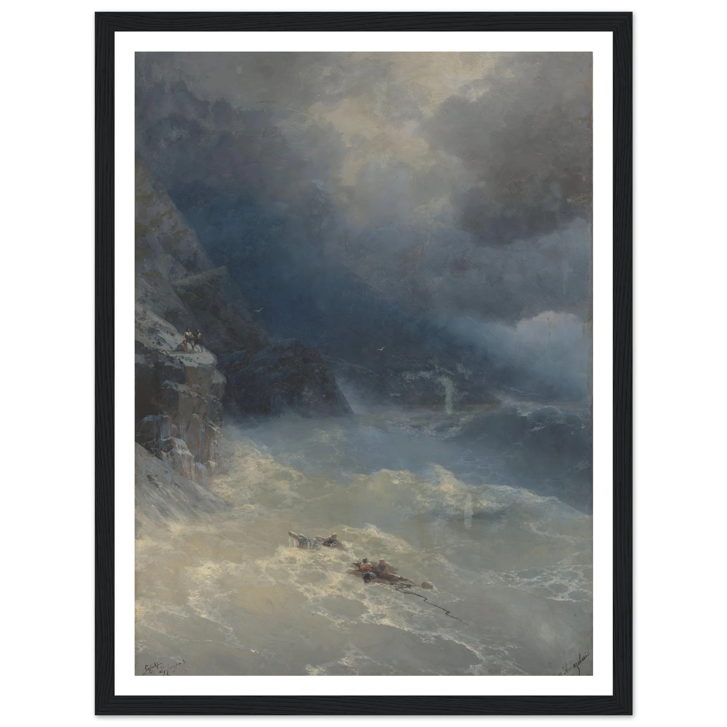 The storm at Cape Aya (1899) Art Print | Ivan Konstantinovich Aivazovsky-Quipham Collections