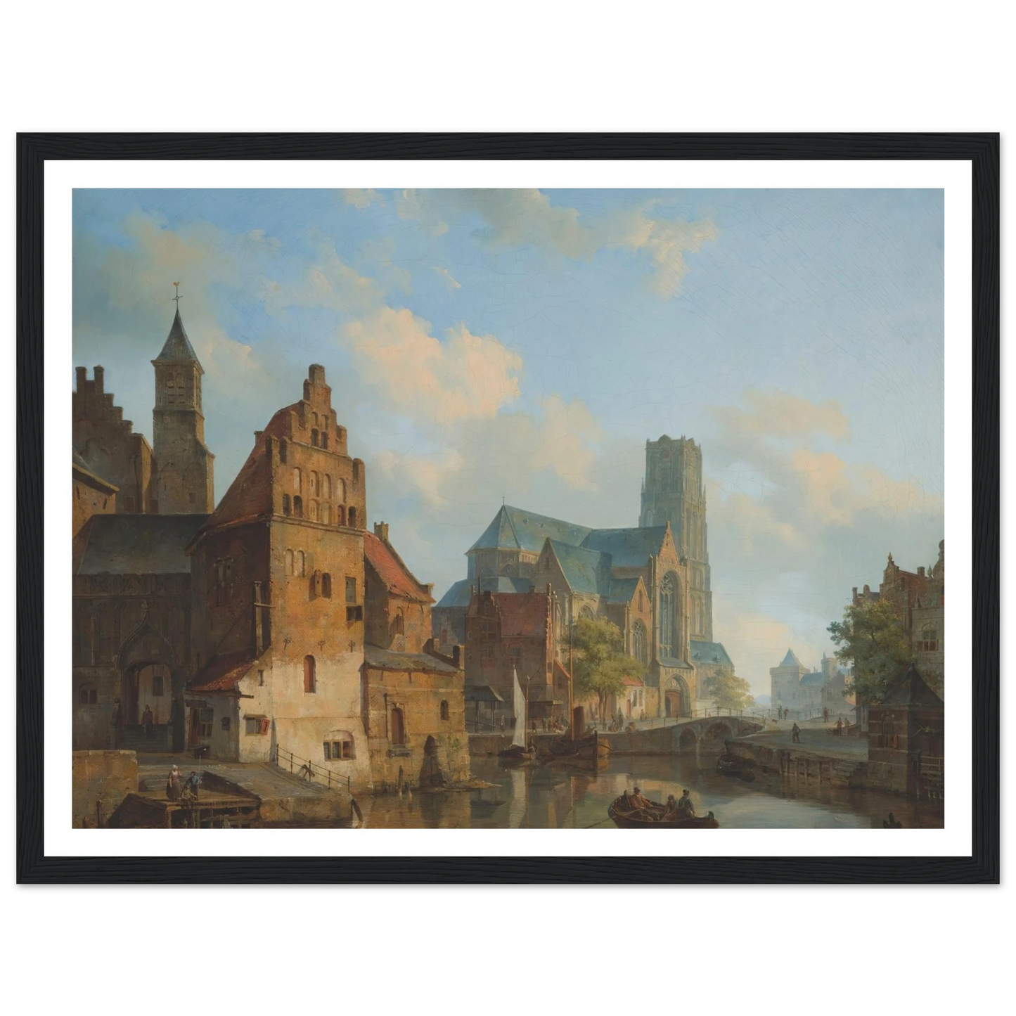 A View Of The Delftse Vaart And St Laurens Church, Rotterdam (1840) Art Print | Cornelis Springer-Quipham Collections