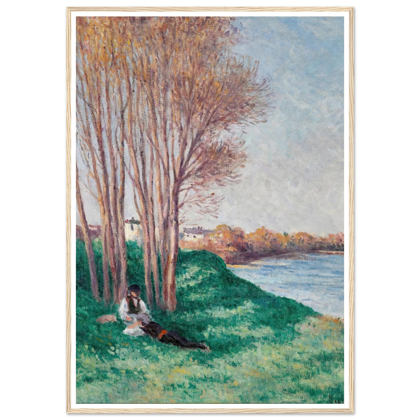 Le Repos sur les Bords de la Loire à Saint-Ay (circa 1910-12) Art Print | Maximilien Luce-Quipham Collections