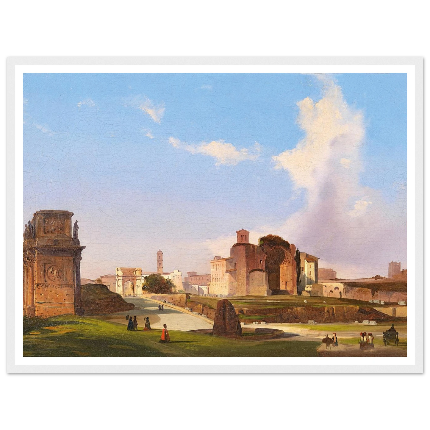 A View Of The Roman Forum With The Arch Of Constantine Art Print | Ippolito Caffi-Quipham Collections
