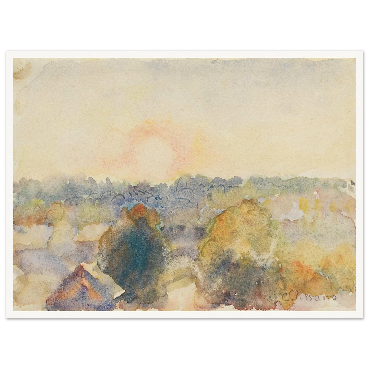 Eragny (1892) Art Print | Camille Pissarro-Quipham Collections