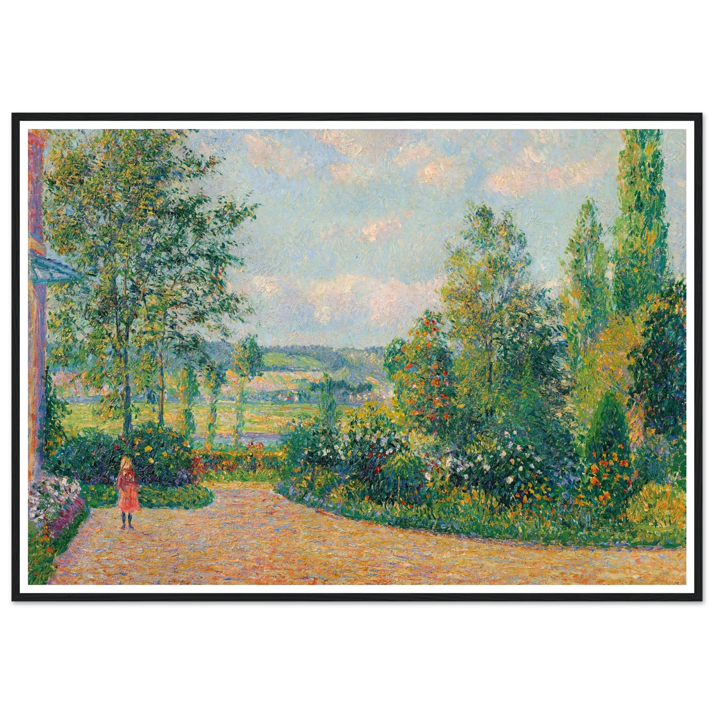 Le Jardin d’Octave Mirbeau, la terrasse, Les Damps (1892) Art Print | Camille Pissarro-Quipham Collections