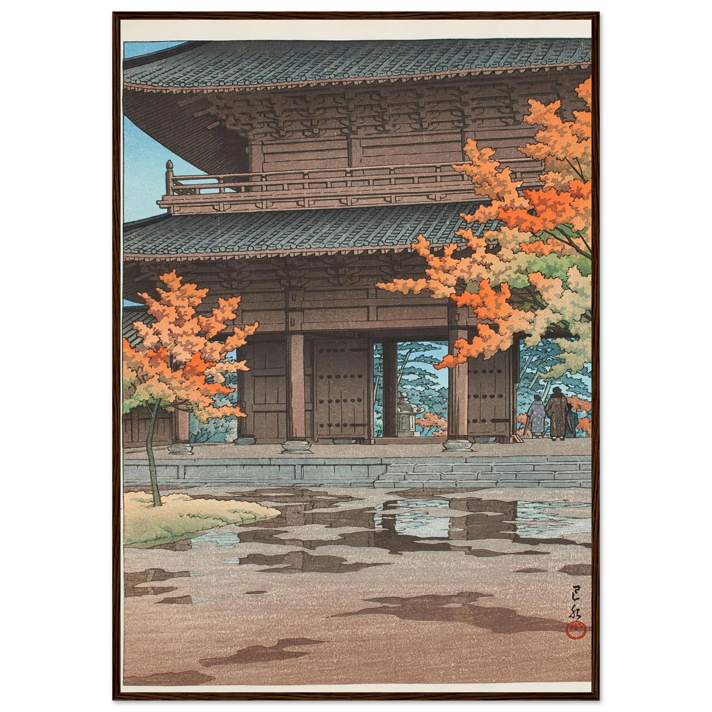 Jigure no ato (Kyoto Nanzen-ji) (After drizzling in autumn, Nanzen-ji Temple in Kyoto) (1952) Art Print | Kawase Hasui-Quipham Collections