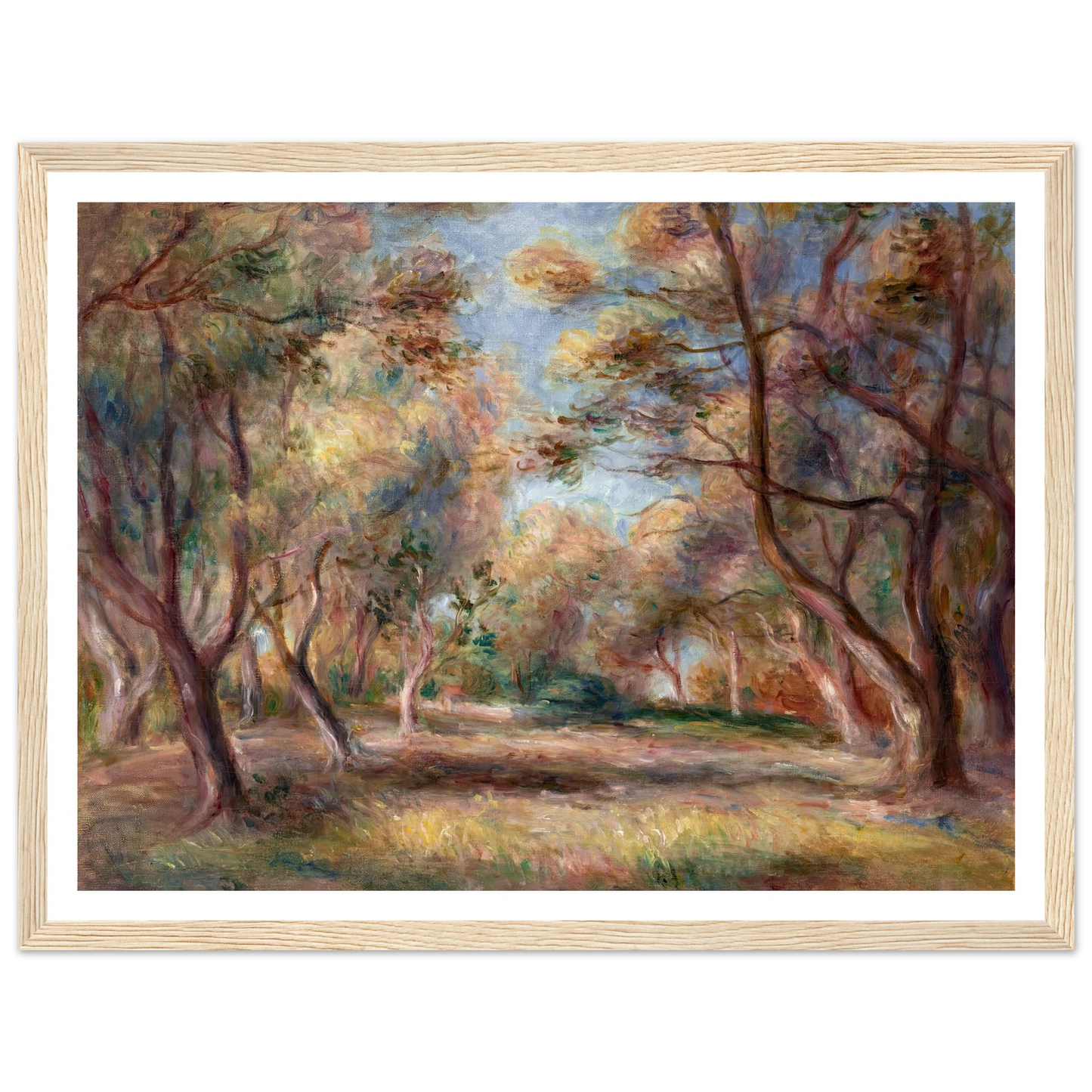Les oliviers à Cagnes Art Print | Pierre Auguste Renoir-Quipham Collections