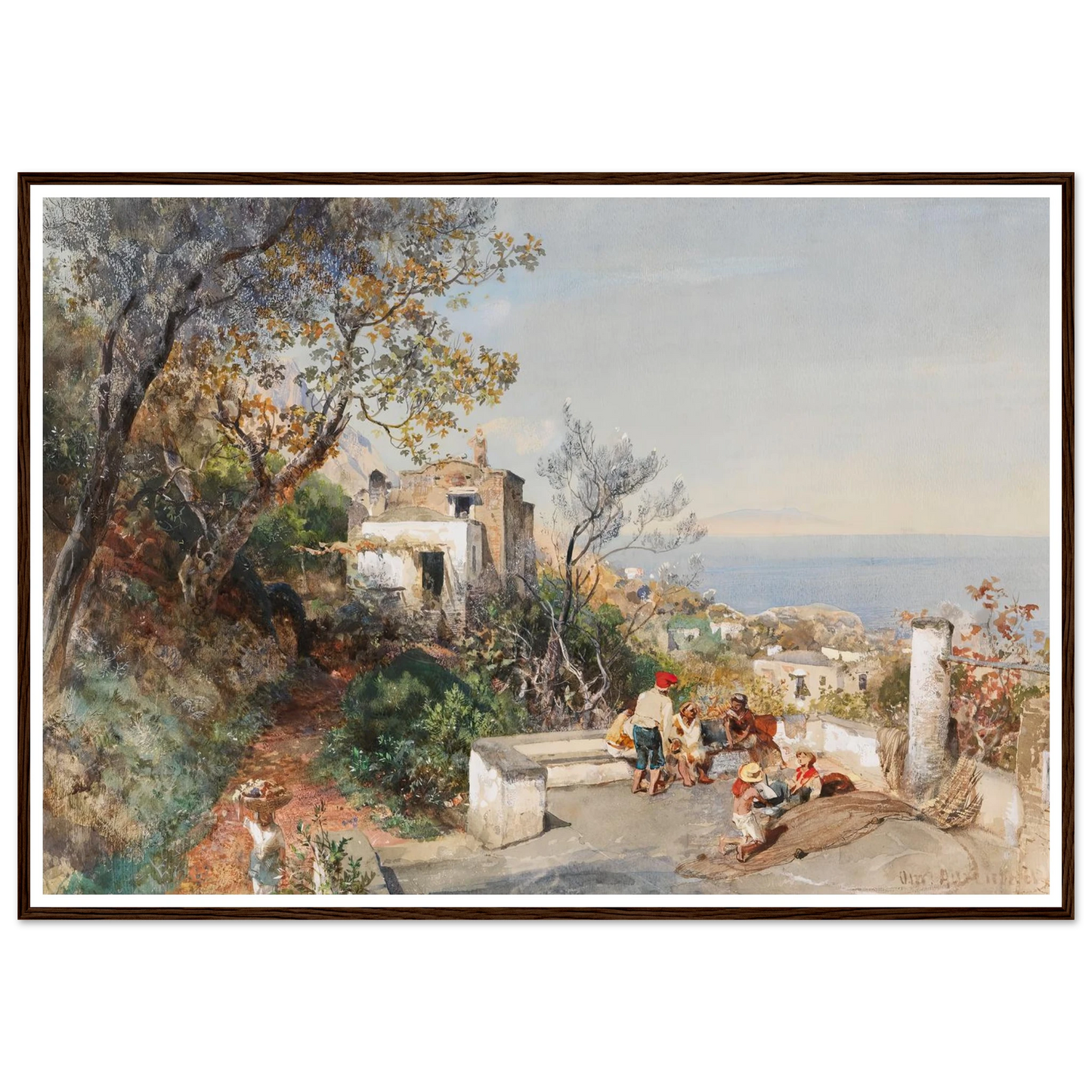 Blick über die Bucht von Neapel (1880) Art Print | Oswald Achenbach-Quipham Collections