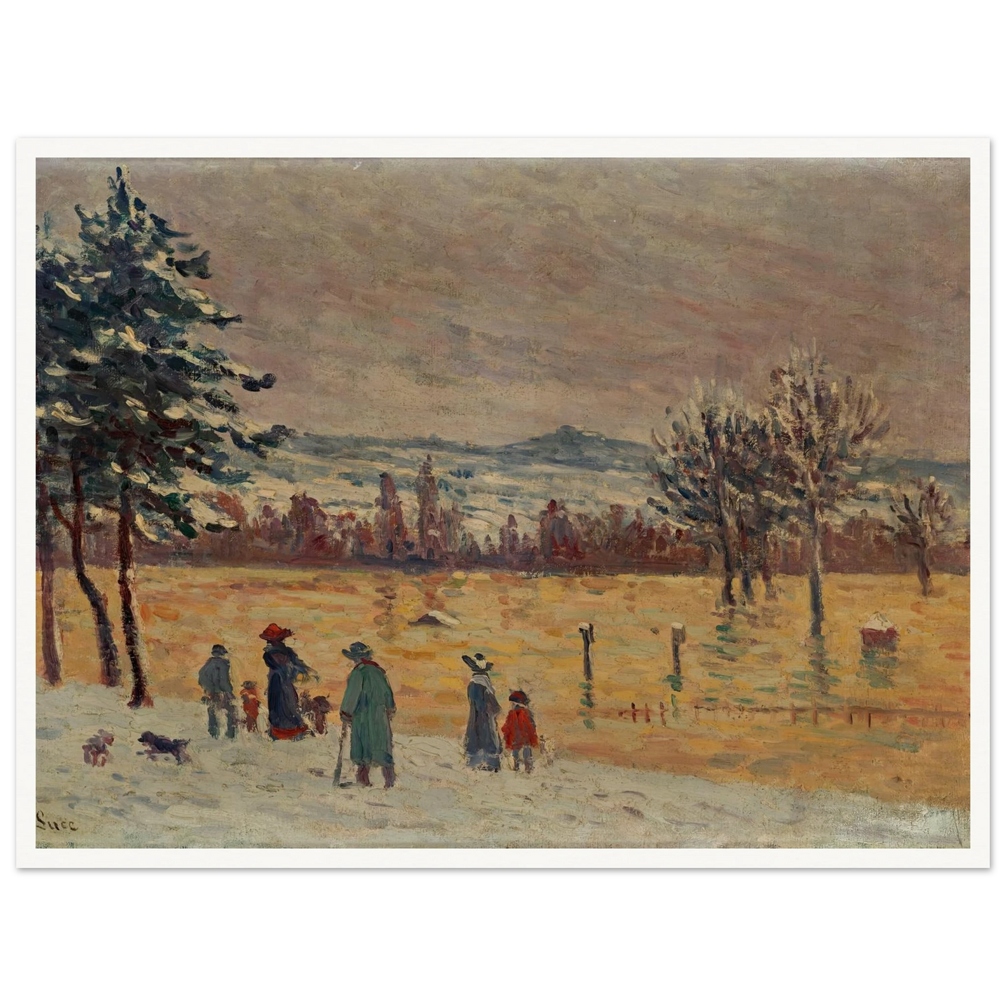 L’Inondation à Longchamp (1912) Art Print | Maximilien Luce-Quipham Collections