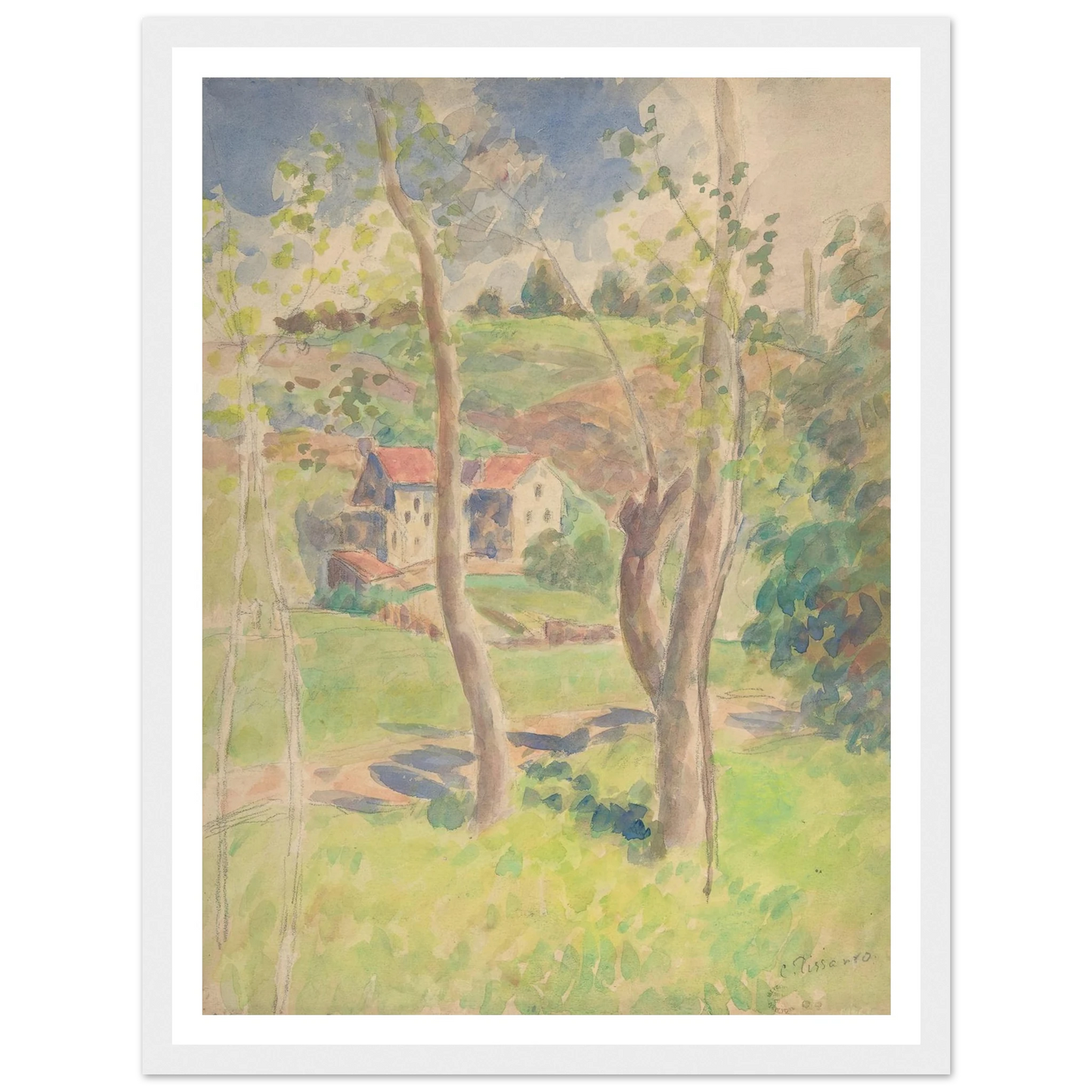 Landscape (second half 19th century) Art Print | Camille Pissarro-Quipham Collections