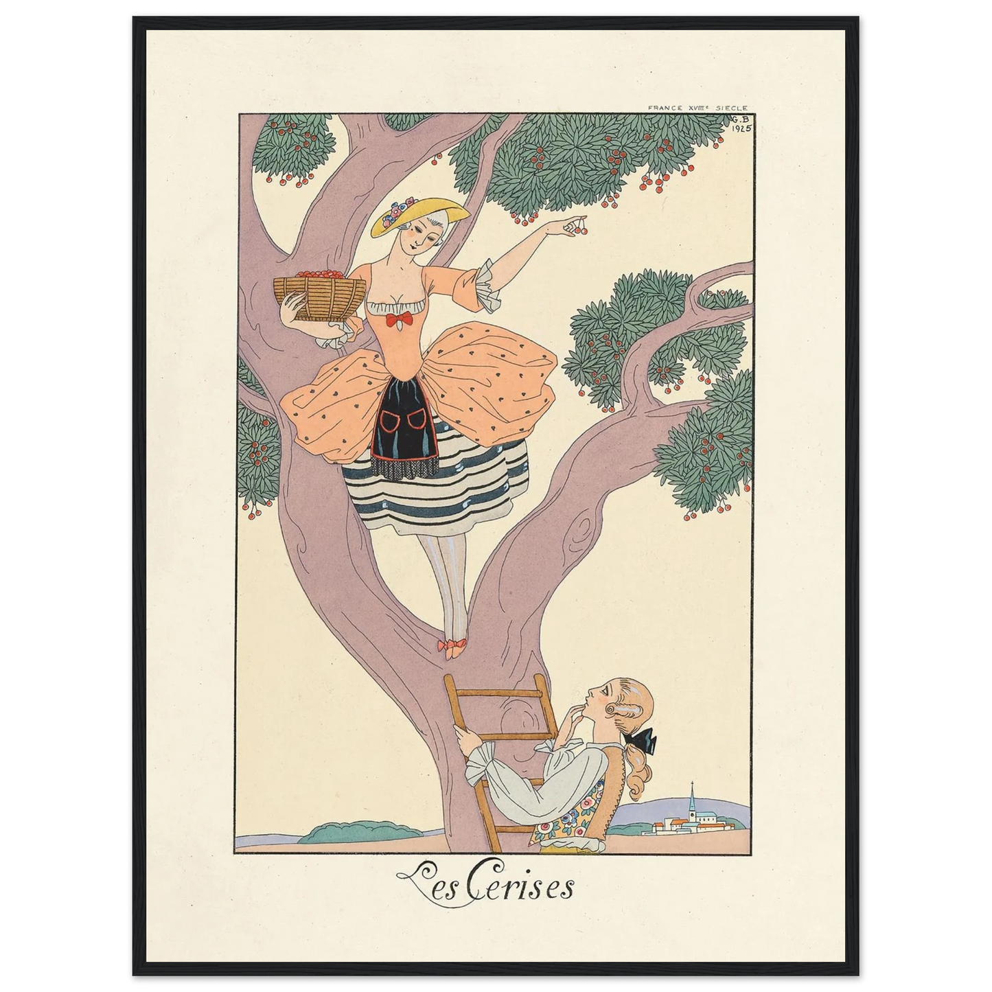 Les Cerises (Cherries) (1922–1926) Art Print | George Barbier-Quipham Collections