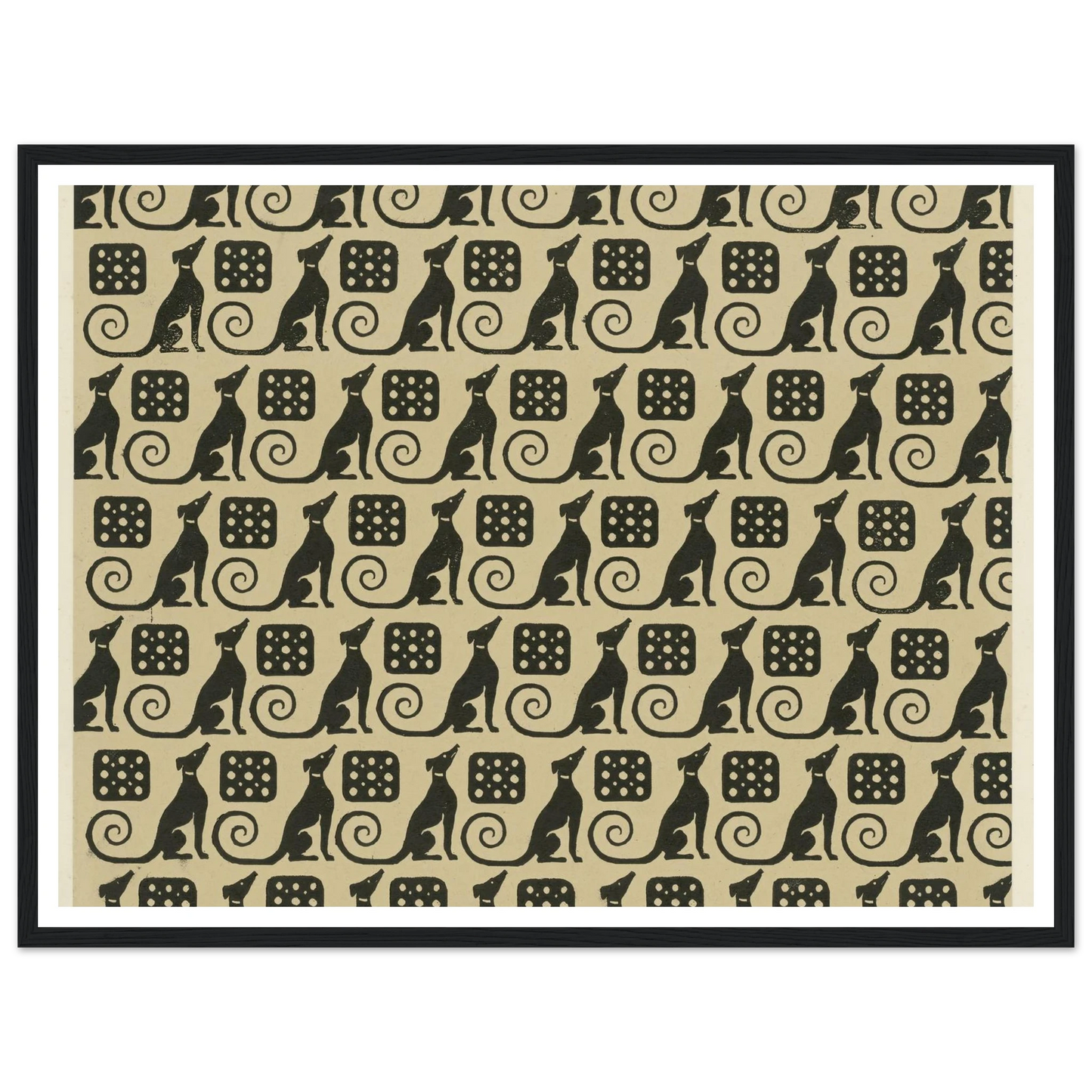 Buntpapier (Hunde) (1902 - 1906) Art Print | Maria von Uchatius-Quipham Collections
