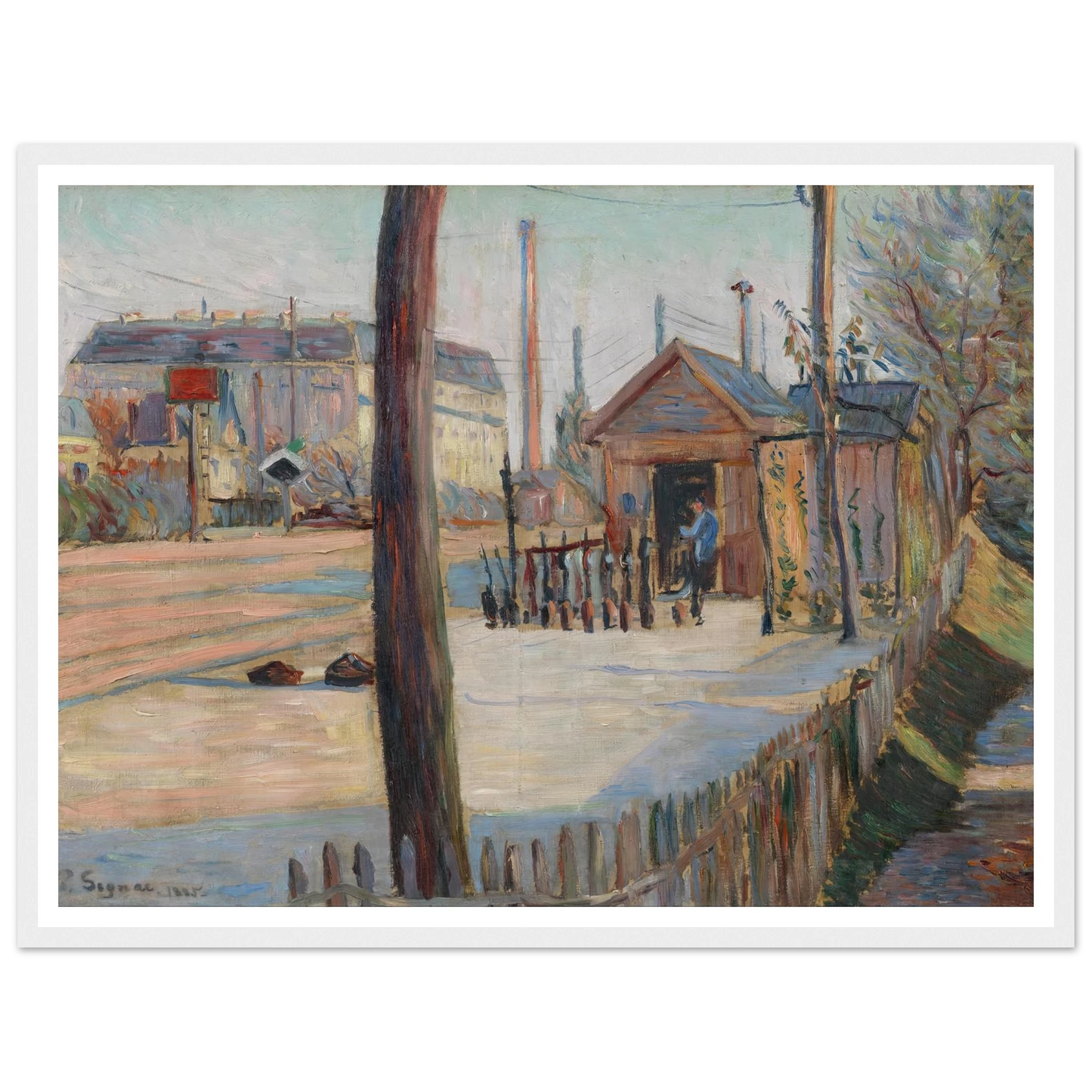 Railway junction near Bois-Colombes Art Print | Paul Signac-Quipham Collections