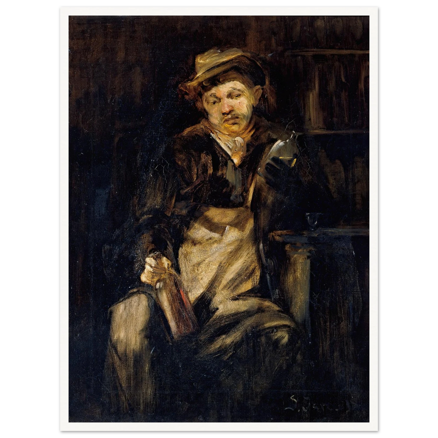 Der Trinker Art Print | Jozef Israels-Quipham Collections