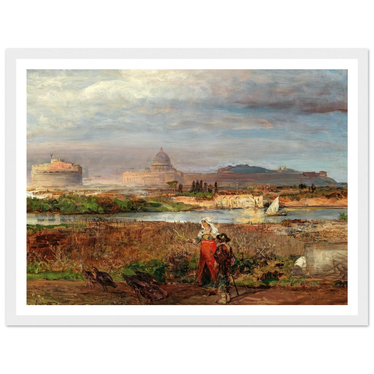 At the Gates of Rome Art Print | Oswald Achenbach-Quipham Collections