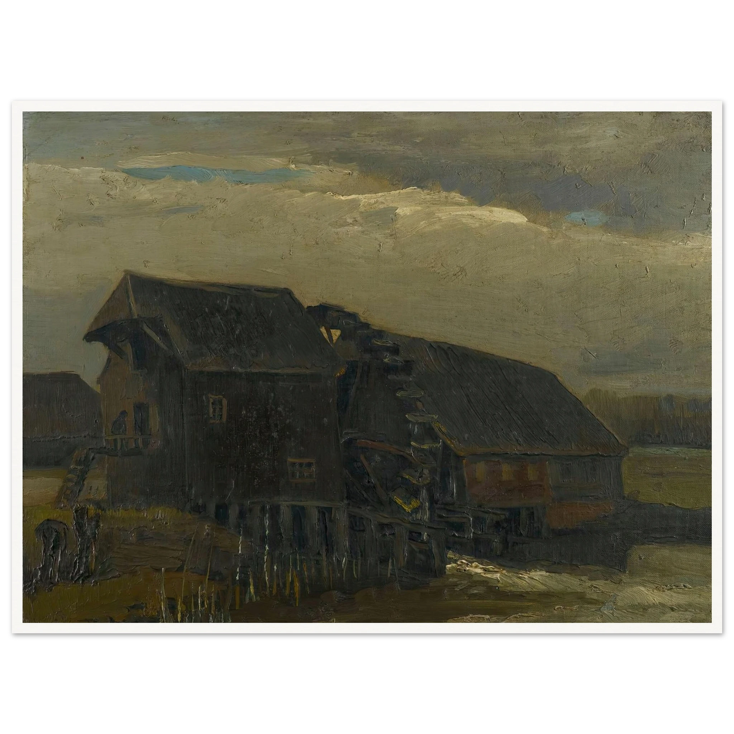 Water Mill At Opwetten (1884) Art Print | Vincent van Gogh-Quipham Collections