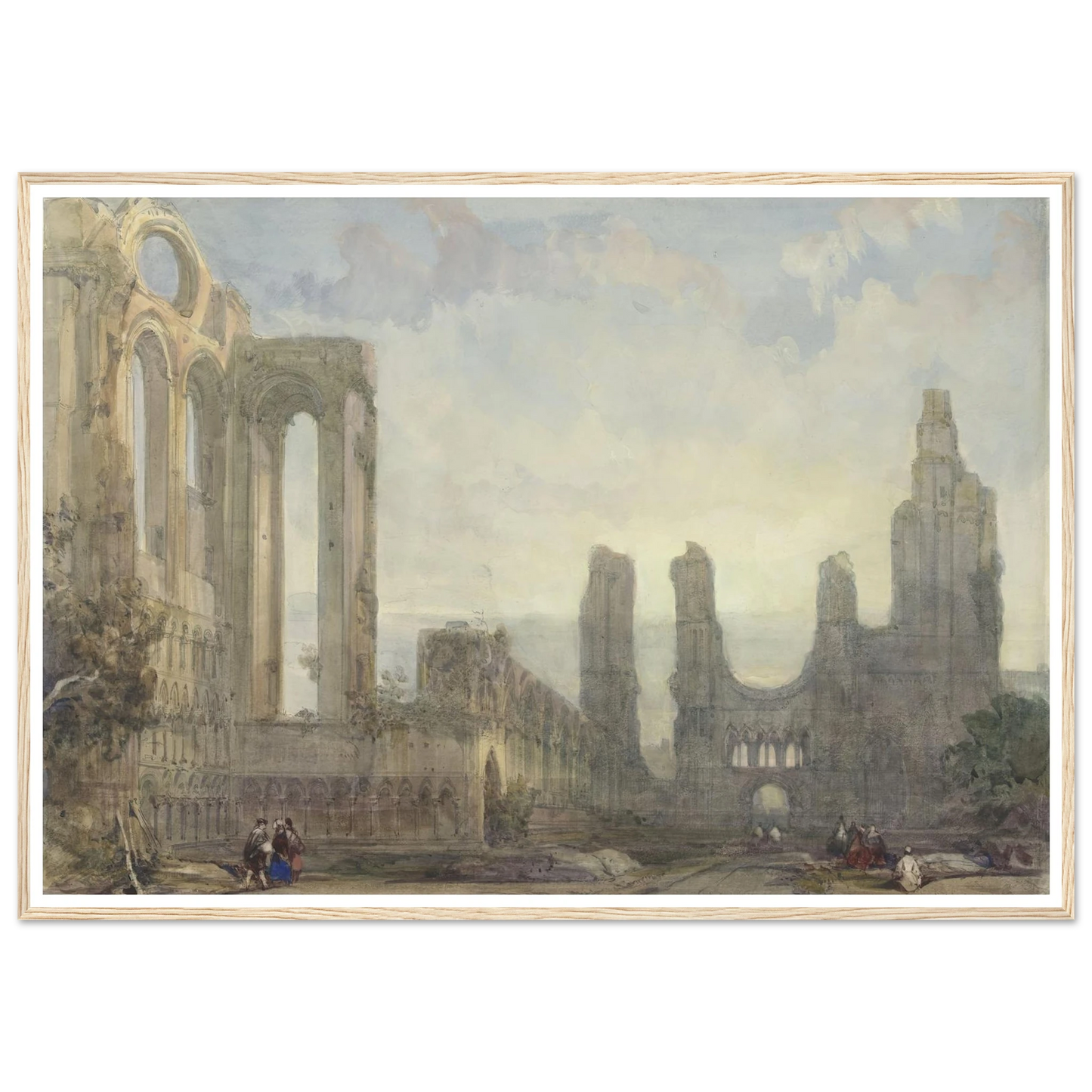 Abdijruïne van Aberbrothwick bij avond (1848) Art Print | David Roberts-Quipham Collections