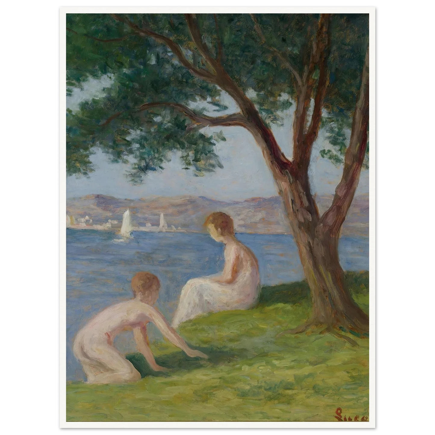 Baigneurs À St. Tropez Art Print | Maximilien Luce-Quipham Collections