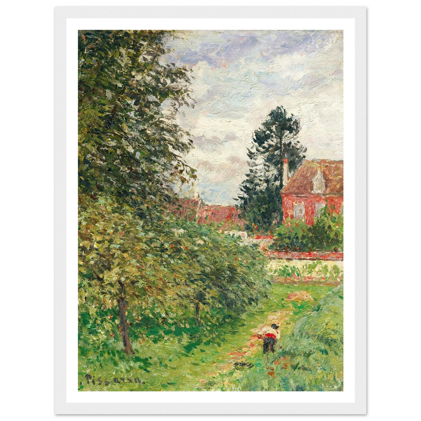 La Maison Des Anglais, Éragny (circa 1902) Art Print | Camille Pissarro-Quipham Collections