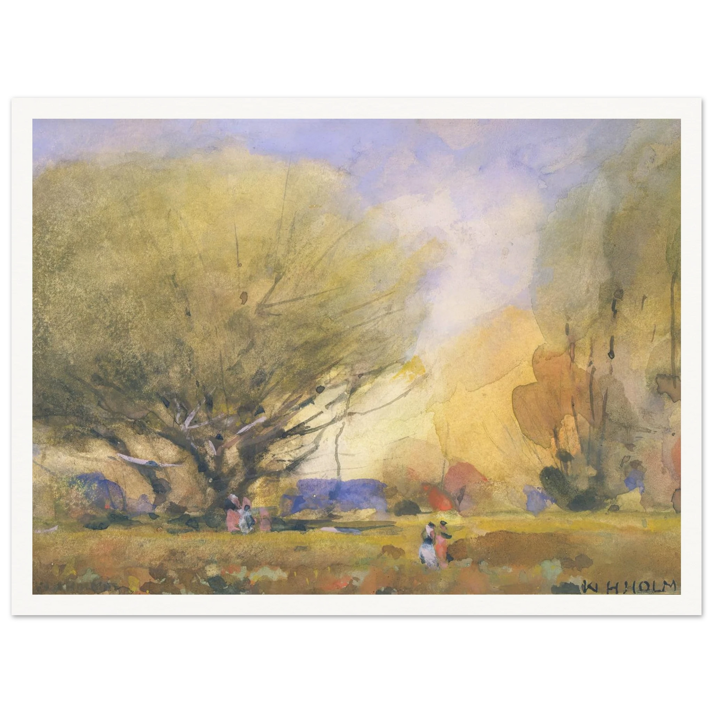 Summer Scene (ca. 1920) Art Print | William Henry Holmes-Quipham Collections