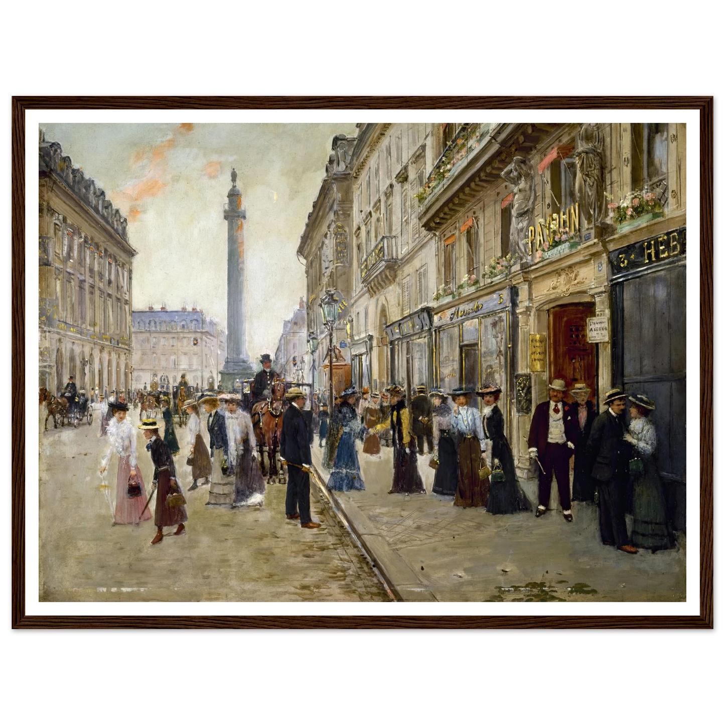 Sortie des ouvrières de la maison Paquin (1900) Art Print | Jean Beraud-Quipham Collections