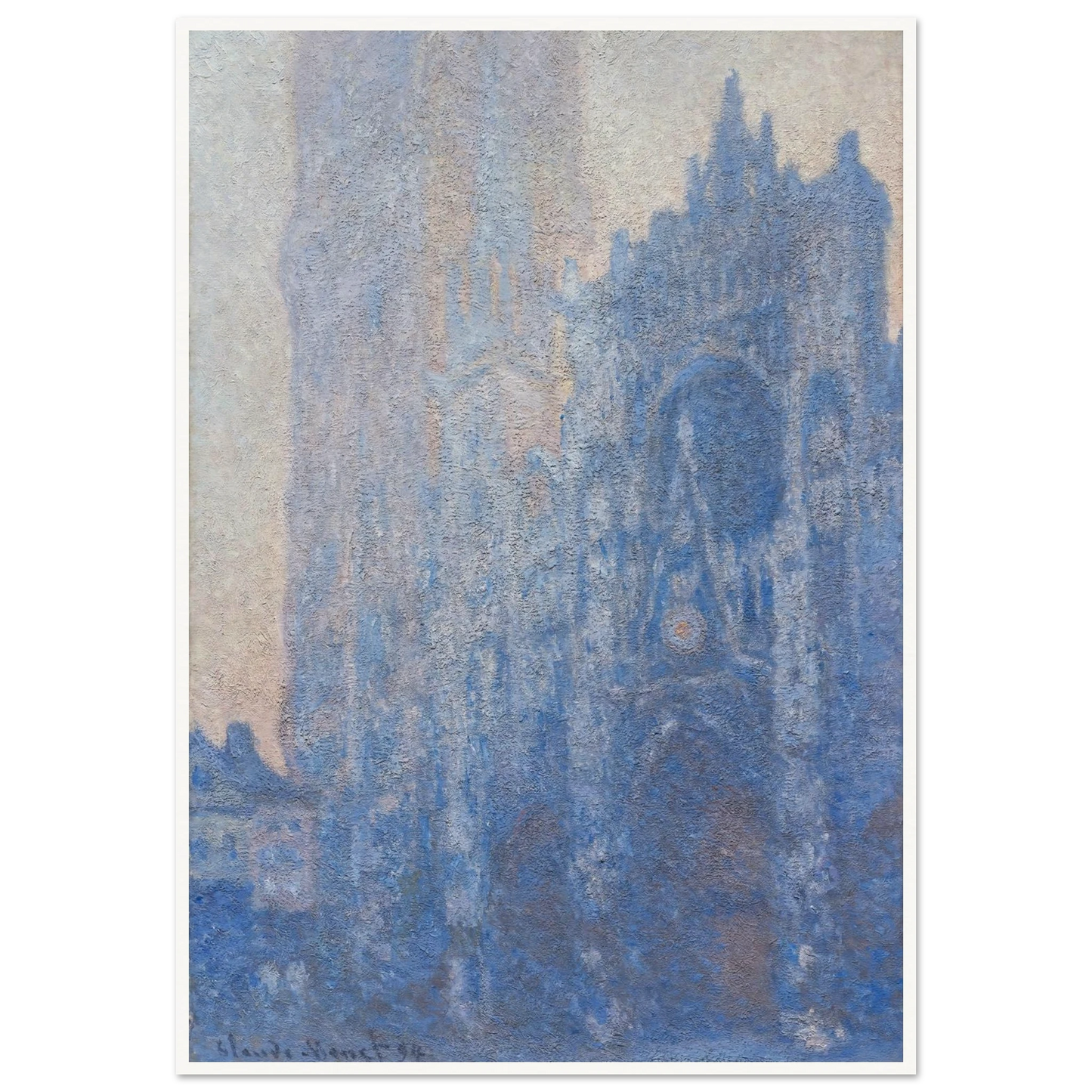 Rouen Cathedral Façade and Tour d’Albane (Morning Effect) (1894) Art Print | Claude Monet-Quipham Collections