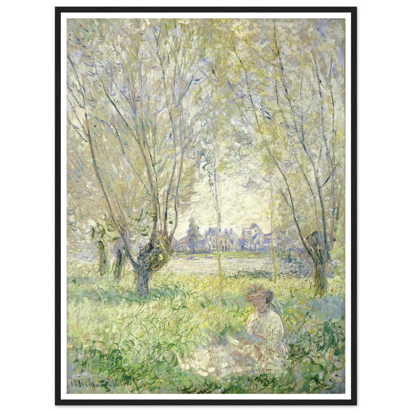 Woman Seated under the Willows (1880) Art Print | Claude Monet-Quipham Collections