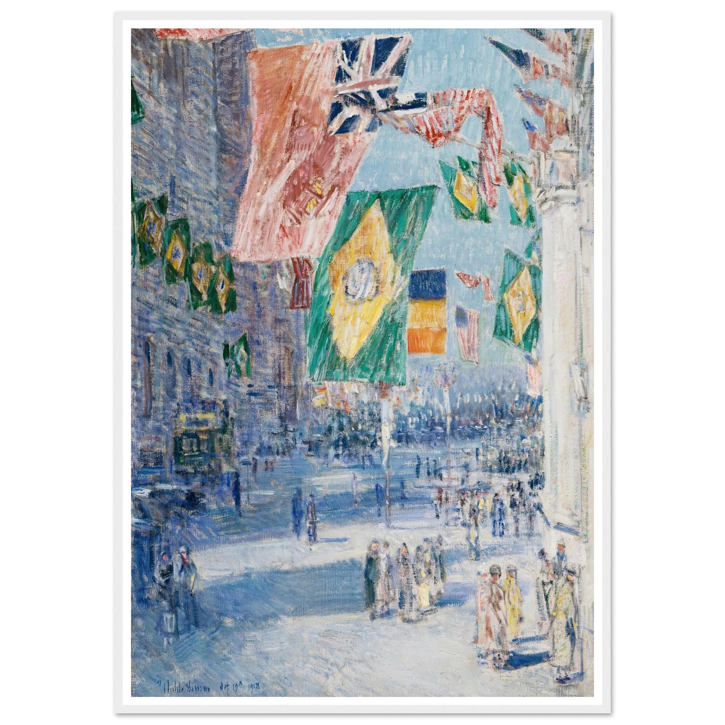 Avenue of the Allies; Brazil, Belgium (1918) Art Print | Childe Hassam-Quipham Collections