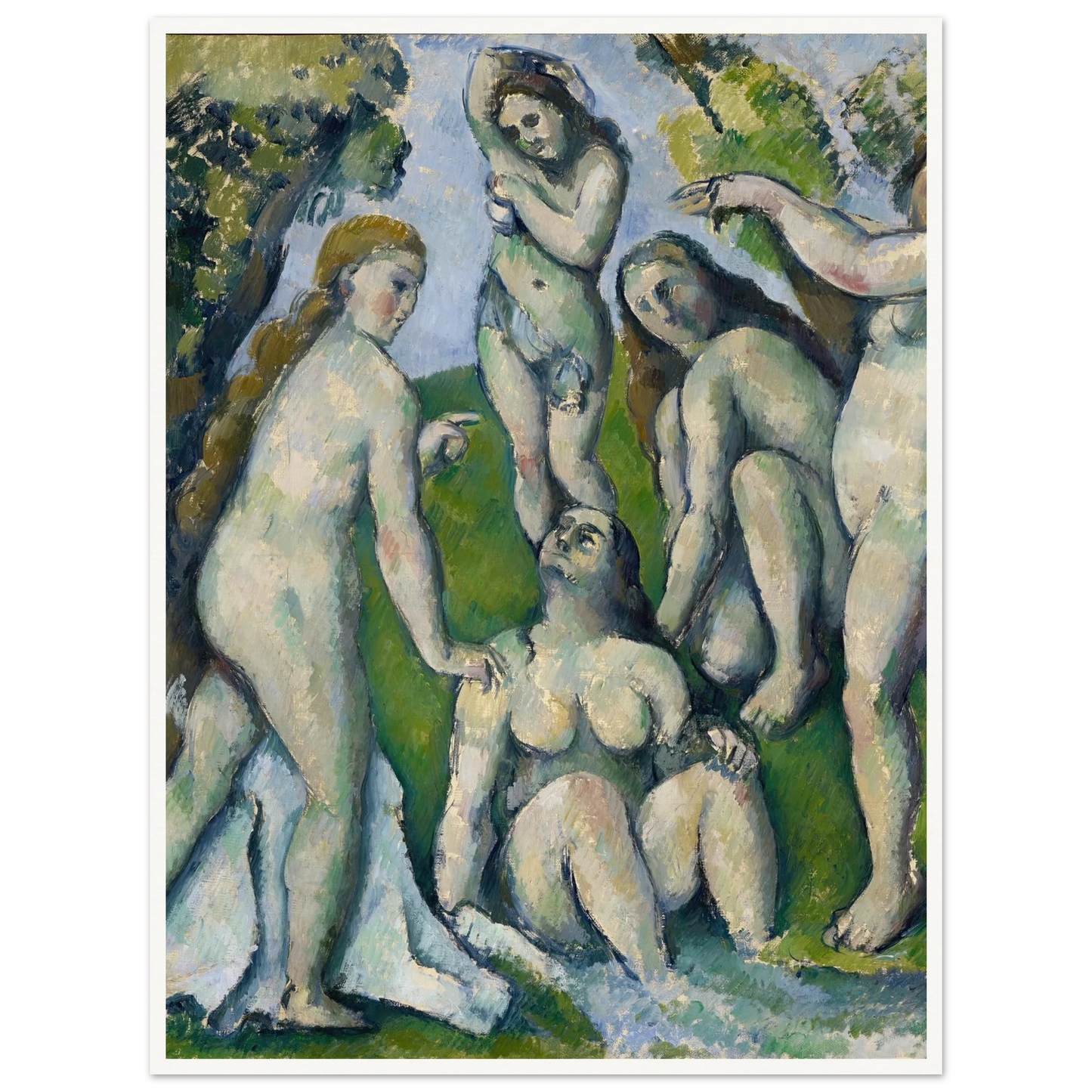 Five Bathers (1885-1887) Art Print | Paul Cezanne-Quipham Collections