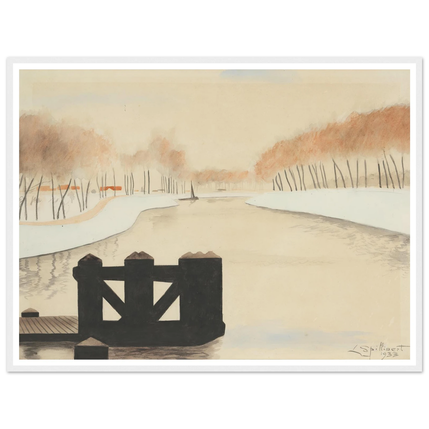De Keignaertkreek in Zandvoorde (1933) Art Print | Leon Spilliaert-Quipham Collections