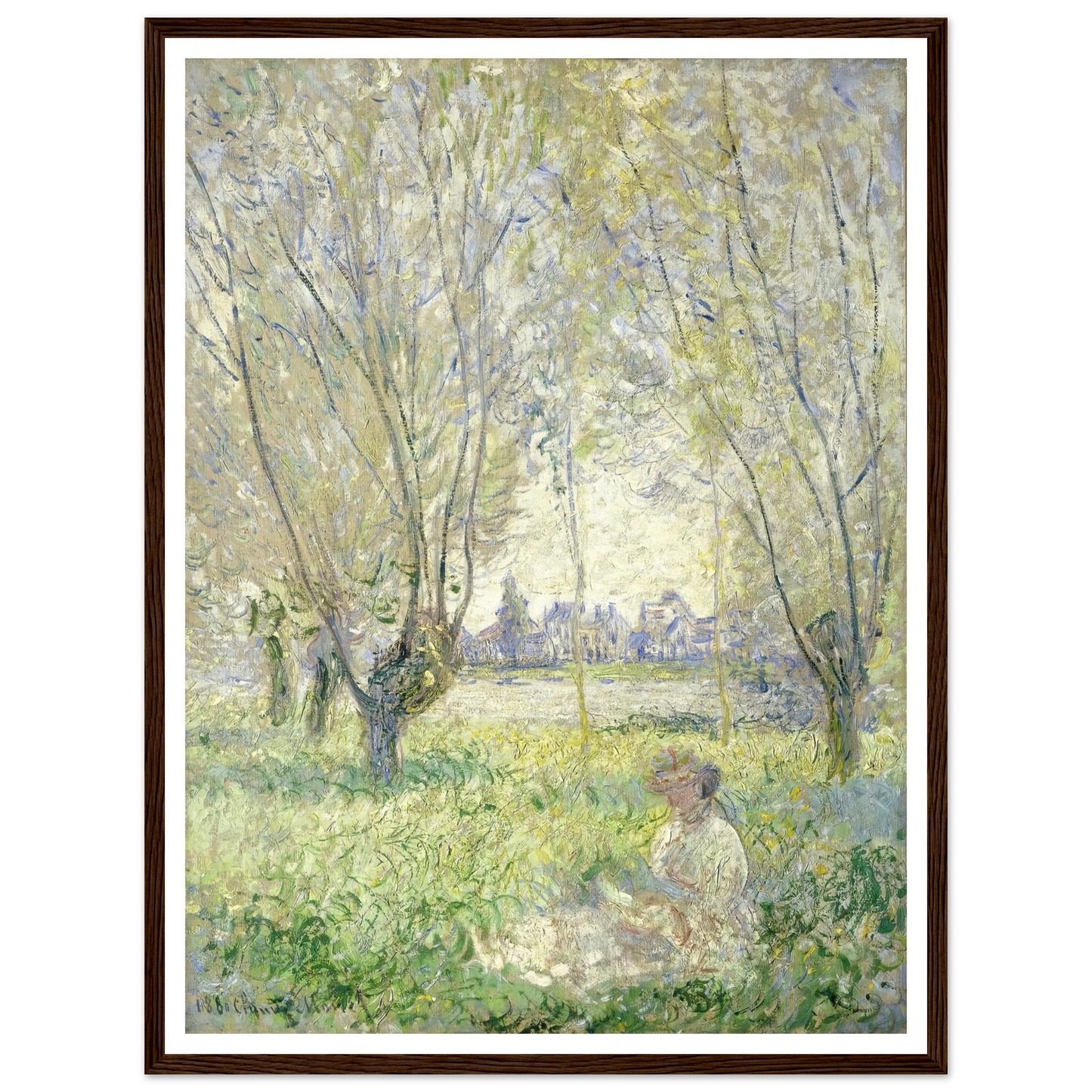 Woman Seated under the Willows (1880) Art Print | Claude Monet-Quipham Collections