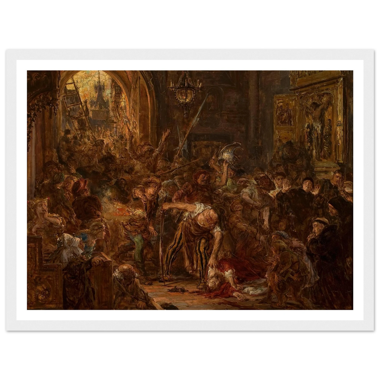 Death of Tęczyński in the Franciscan church (1879) Art Print | Jan Matejko-Quipham Collections