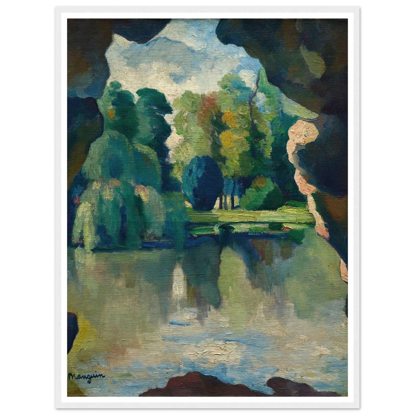 Le Lac de Bagatelle, Bois de Boulogne (1909) Art Print | Henri Manguin-Quipham Collections