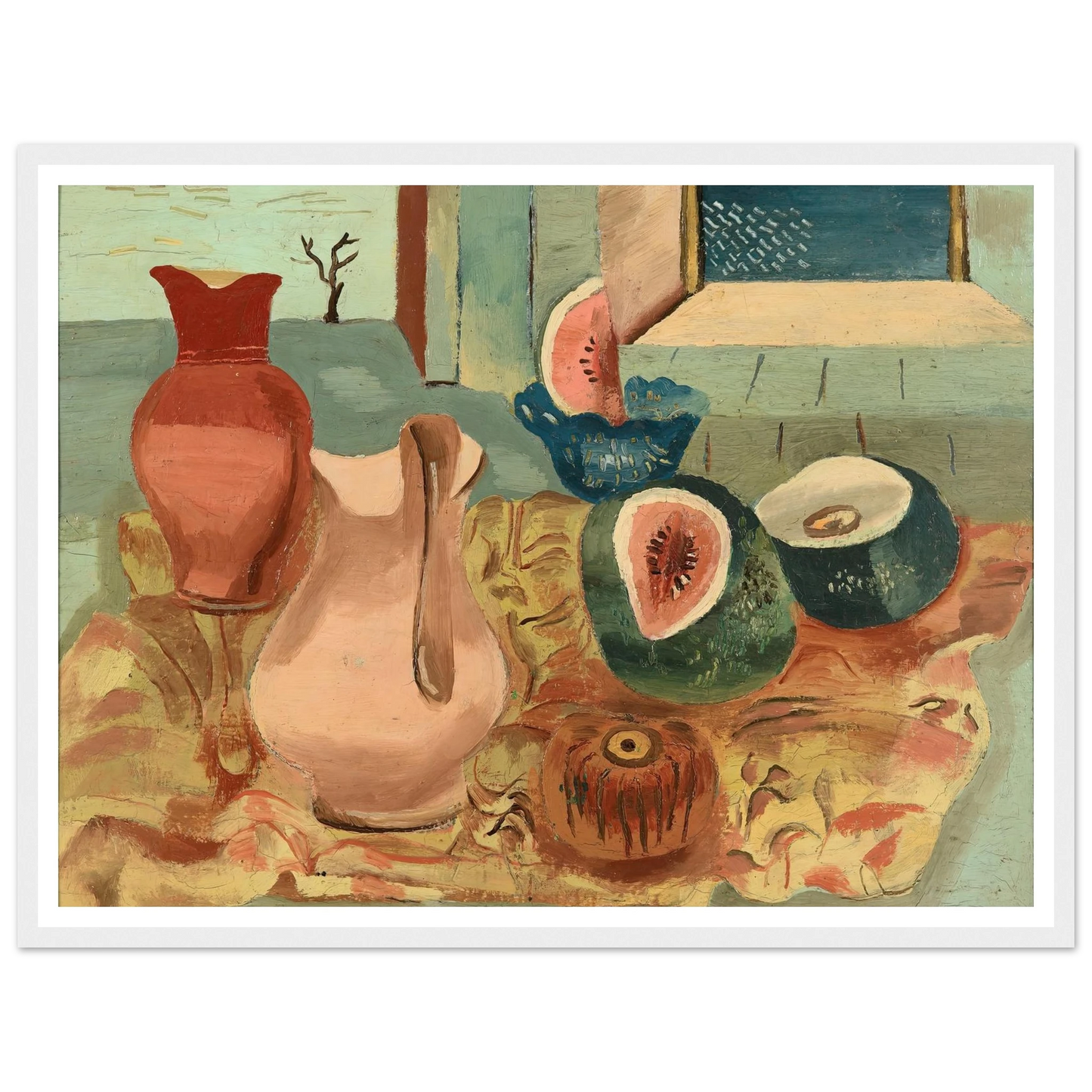 Cut melons (circa 1931) Art Print | Frances Hodgkins-Quipham Collections