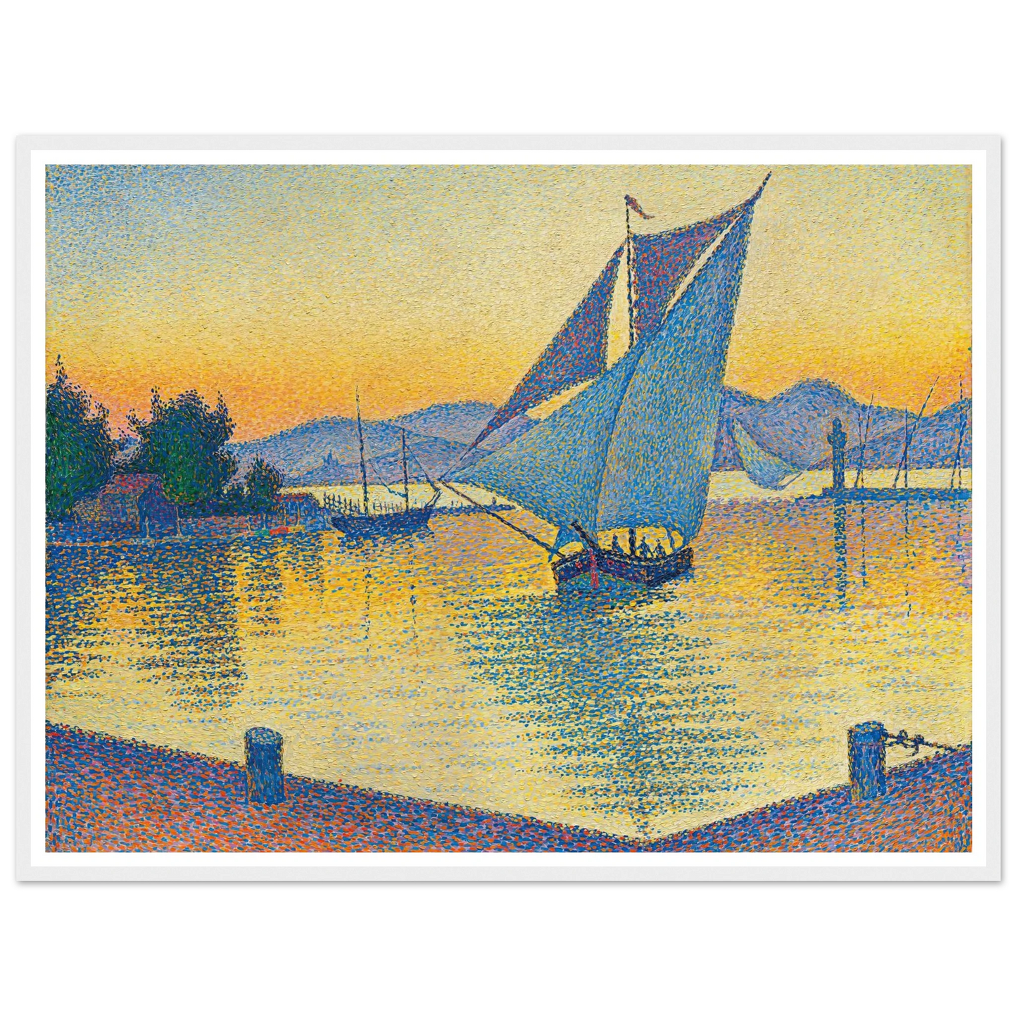 Le Port Au Soleil Couchant, Opus 236 (Saint-Tropez) (1892) Art Print | Paul Signac-Quipham Collections
