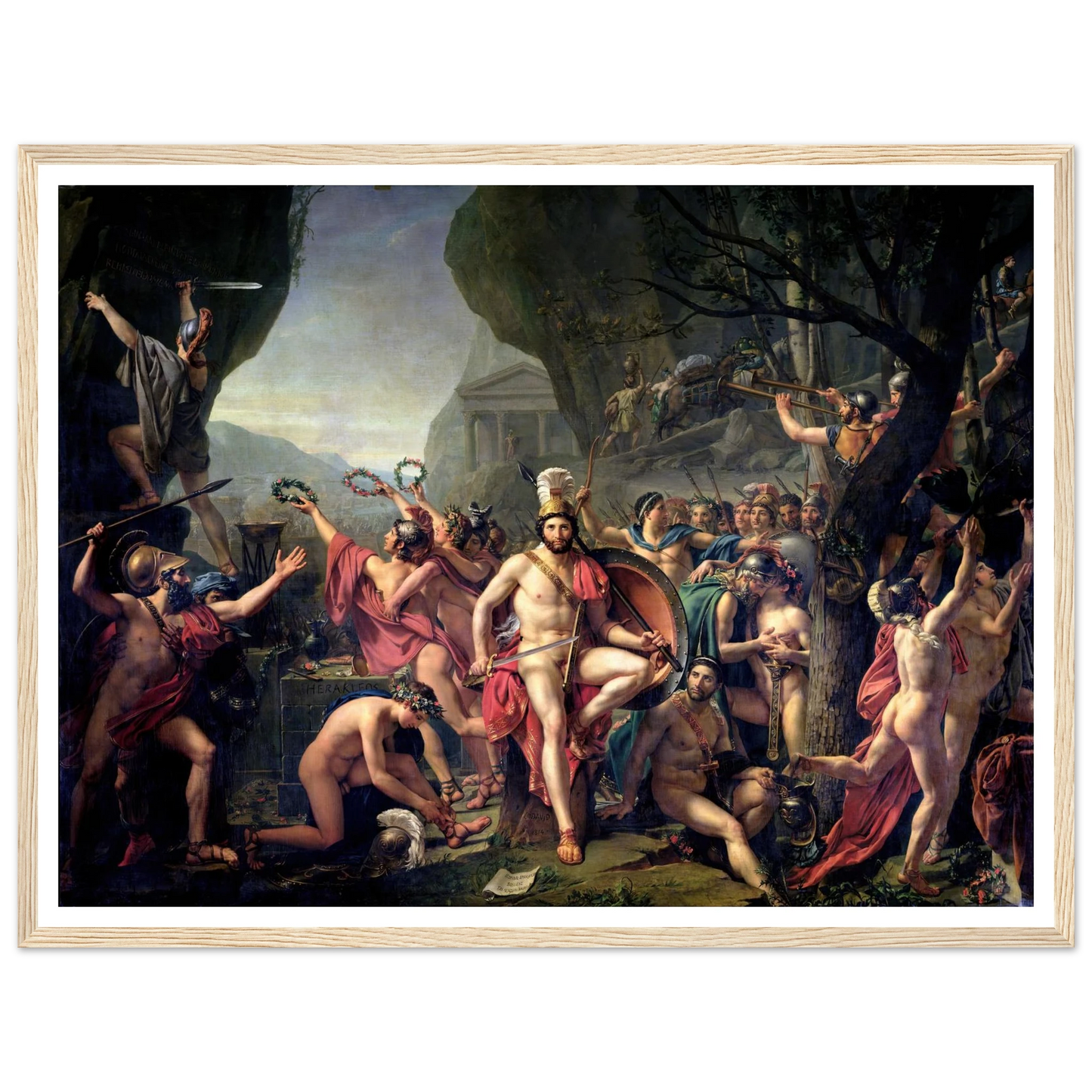 Leonidas At Thermopylae (1814) Art Print | Jacques Louis David-Quipham Collections