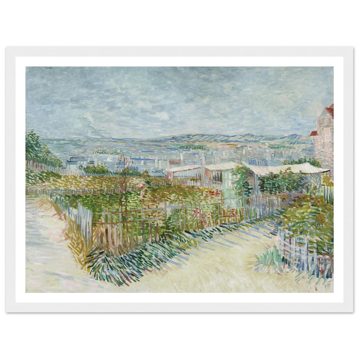 Montmartre; behind the Moulin de la Galette (1887) Art Print | Vincent van Gogh-Quipham Collections