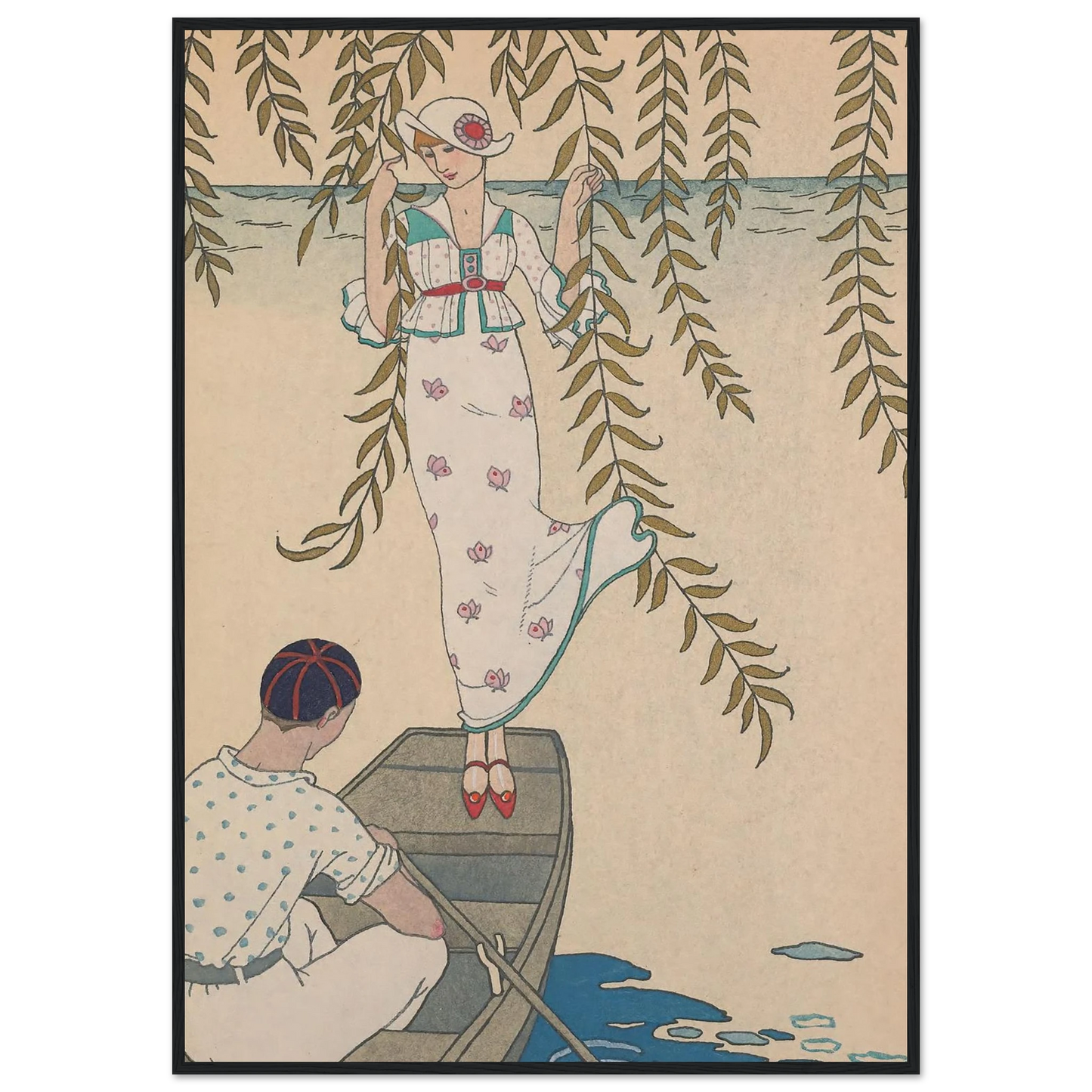 Midi Sur L’eau (1914) Art Print | George Barbier-Quipham Collections