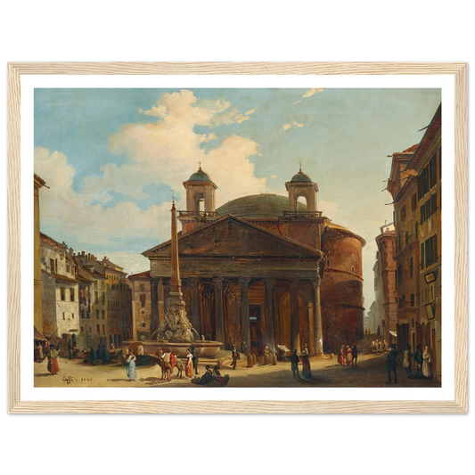 Rome, The Pantheon (1843) Art Print | Ippolito Caffi-Quipham Collections