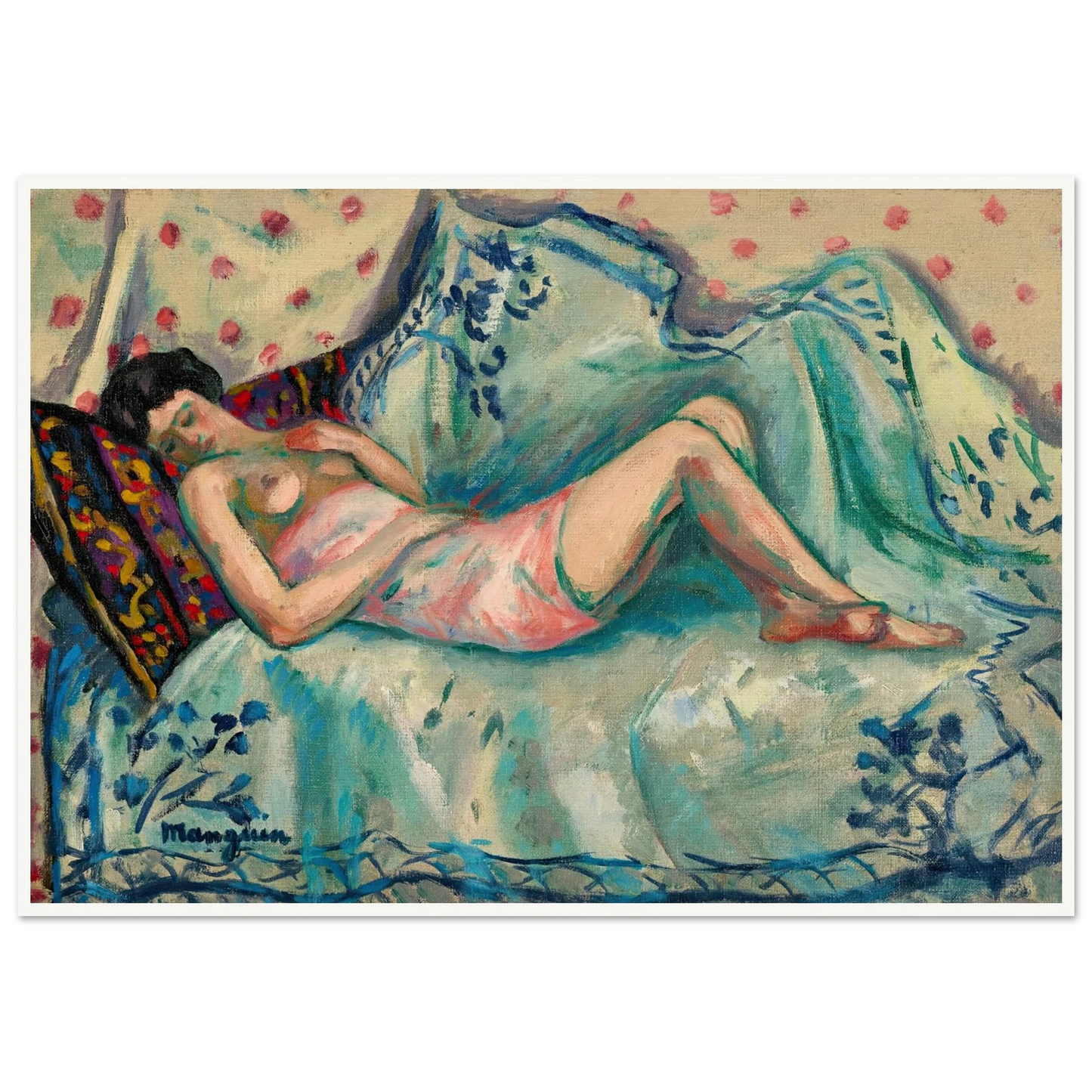 La chemise rose, Anita (1918) Art Print | Henri Manguin-Quipham Collections
