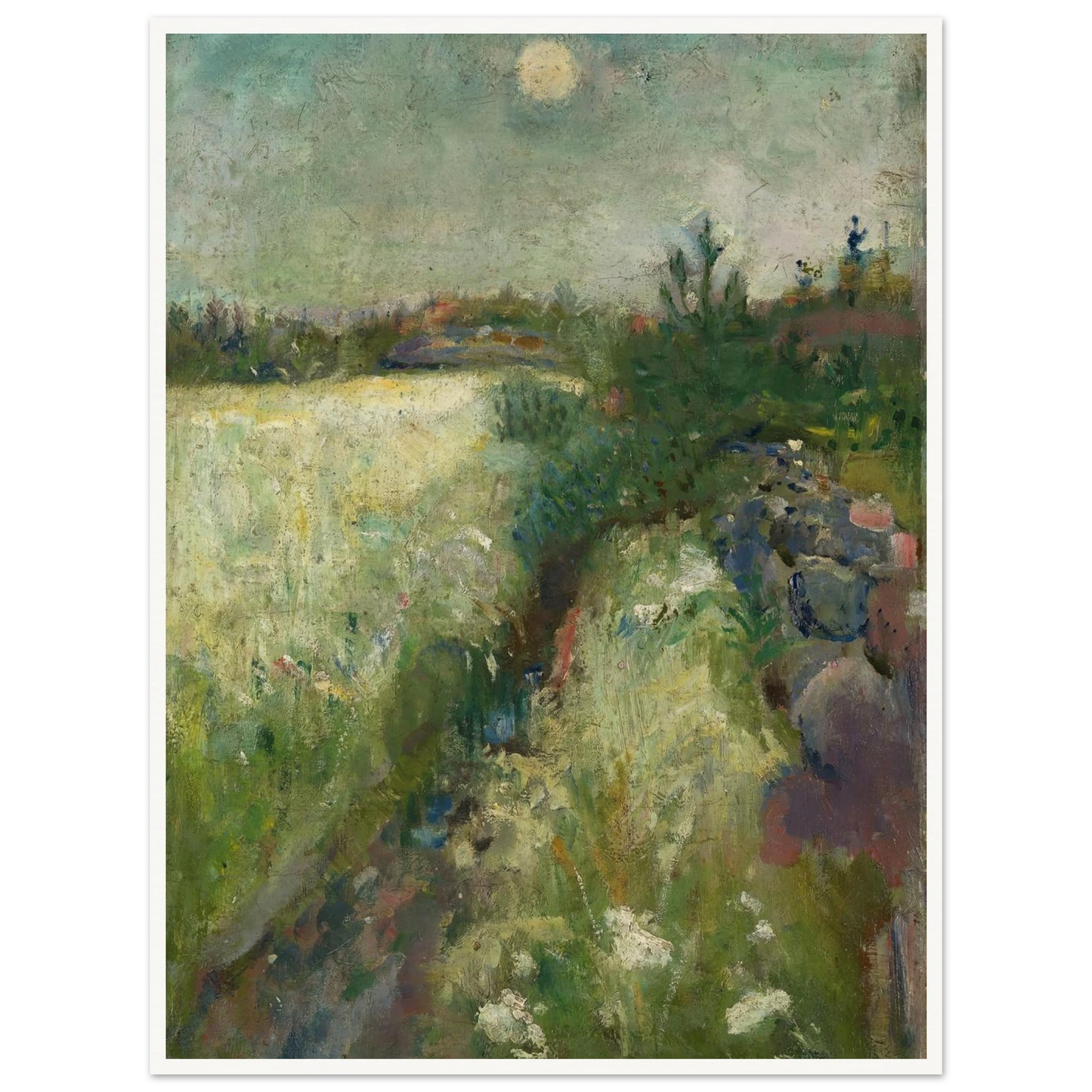 Flowery Meadow at Veierland (1887) Art Print | Edvard Munch-Quipham Collections