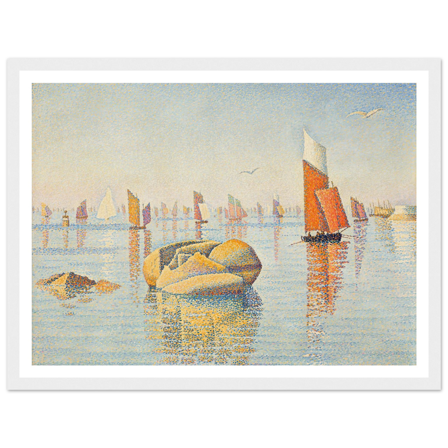 Concarneau, calme du matin (1891) Art Print | Paul Signac-Quipham Collections