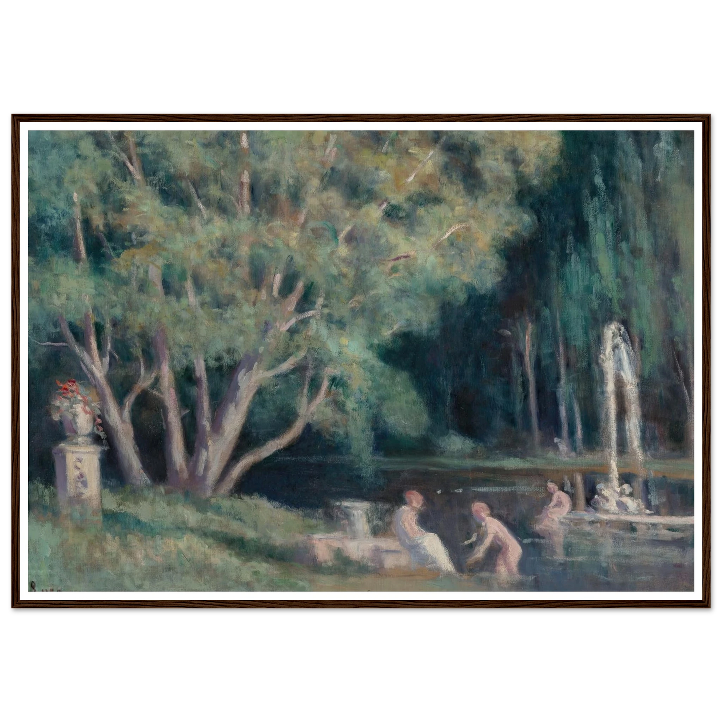 Les baigneurs au jet d’eau Art Print | Maximilien Luce-Quipham Collections