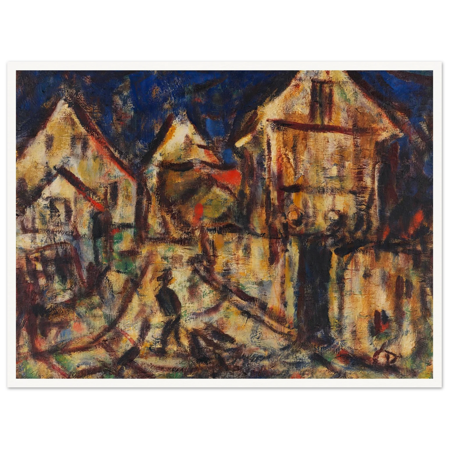 Häuser in Soest (1918) Art Print | Christian Rohlfs-Quipham Collections