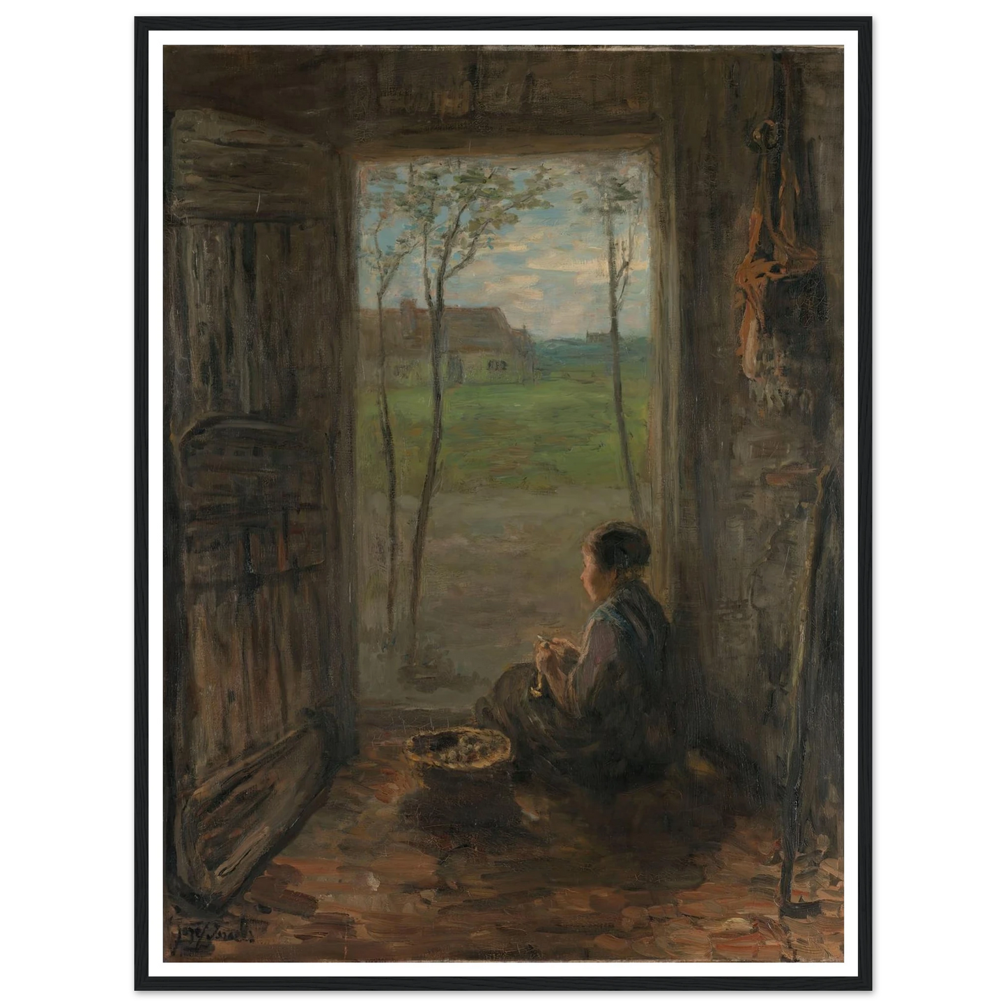 A Laren Scene (1905) Art Print | Jozef Israels-Quipham Collections