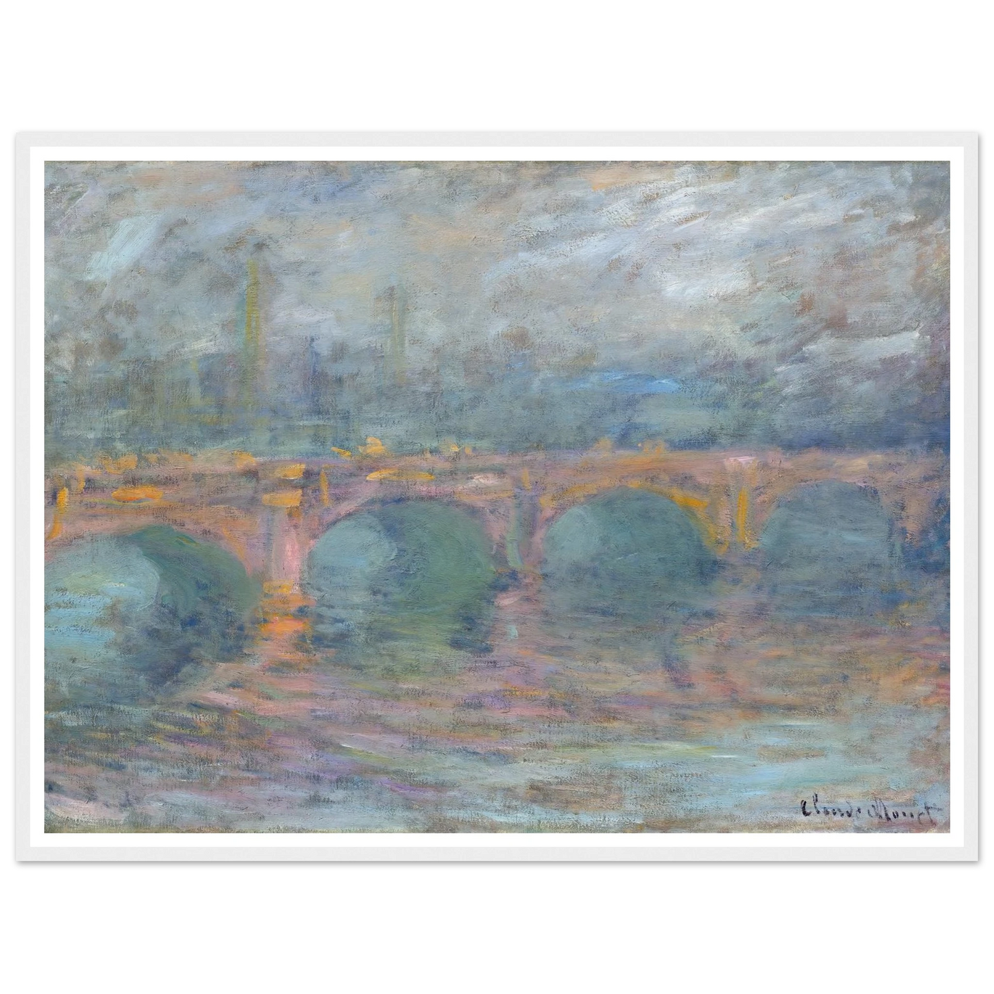 Waterloo Bridge, London at Sunset (1904) Art Print | Claude Monet-Quipham Collections